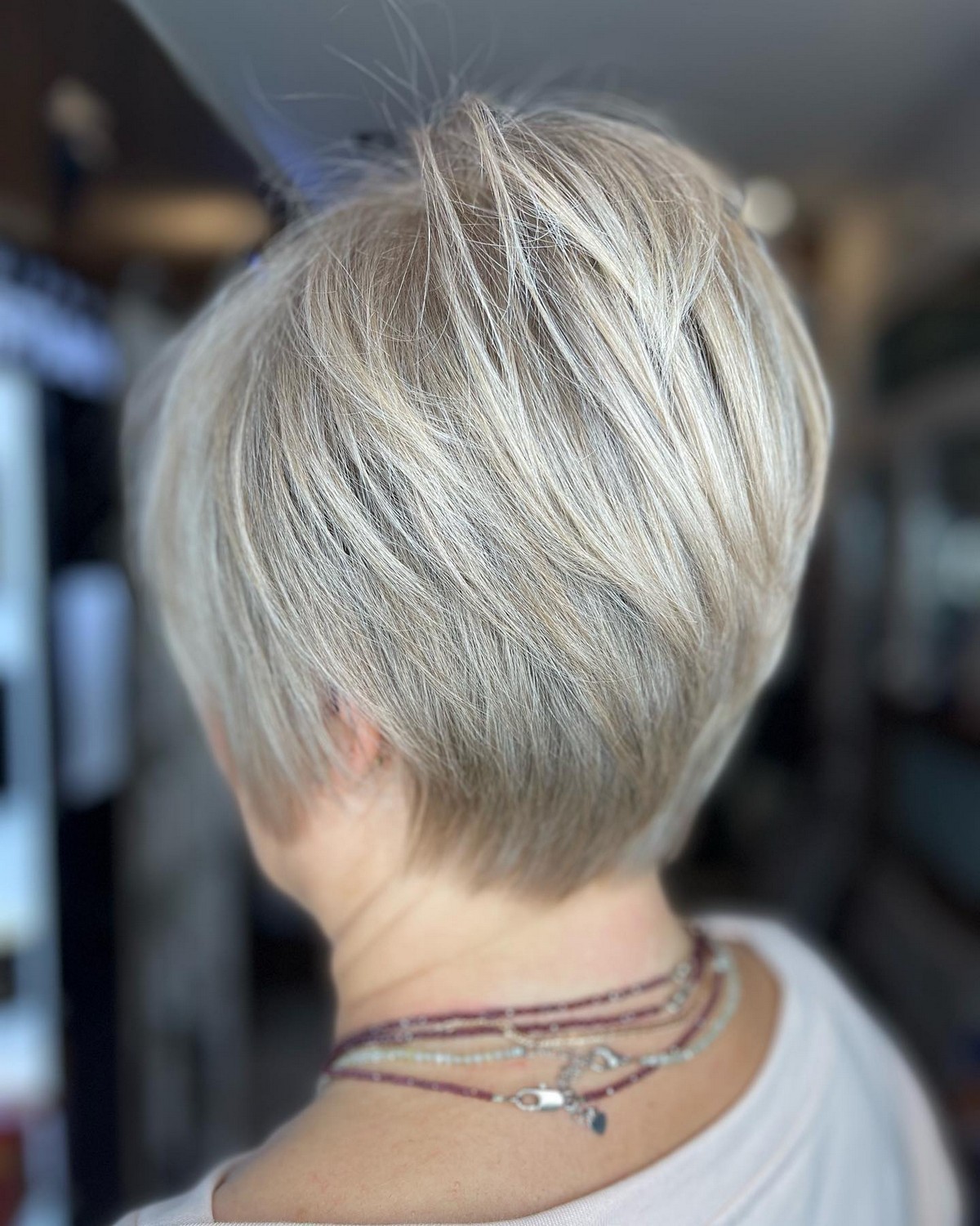 Ash Blonde Stacked Bob