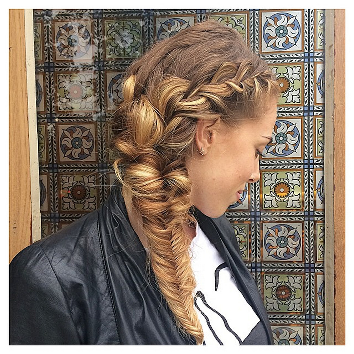 Fishtail/French Braid Combo For Curly Wavy Hair