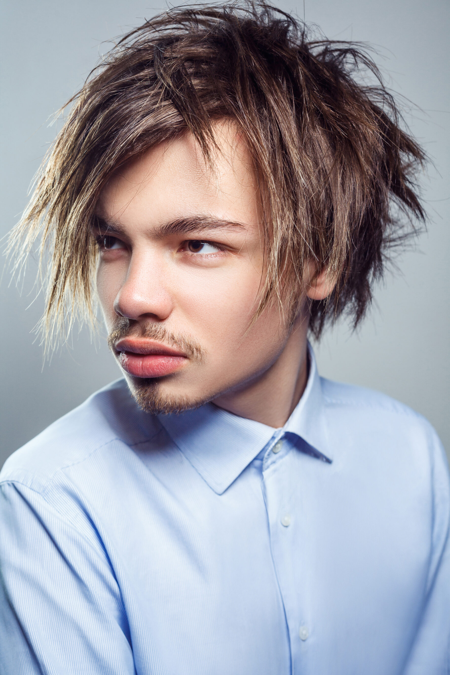 Messy Side Part with Volume