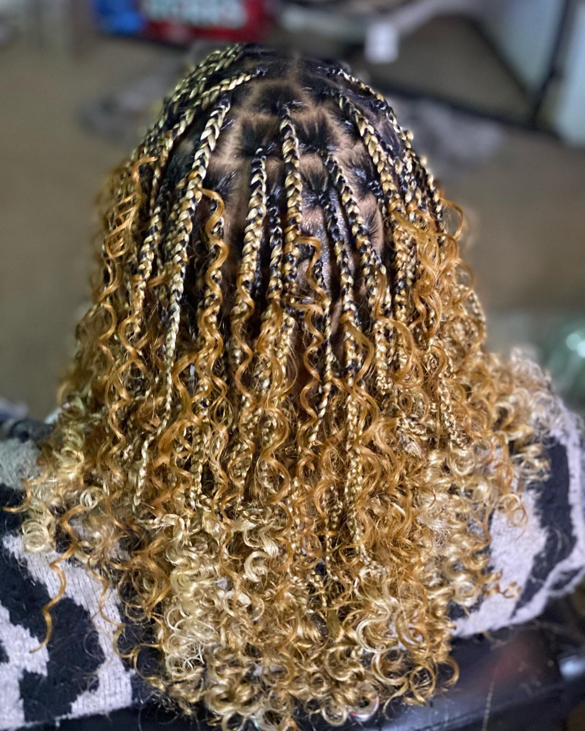 Short Blonde Ombre Bohemian Braids