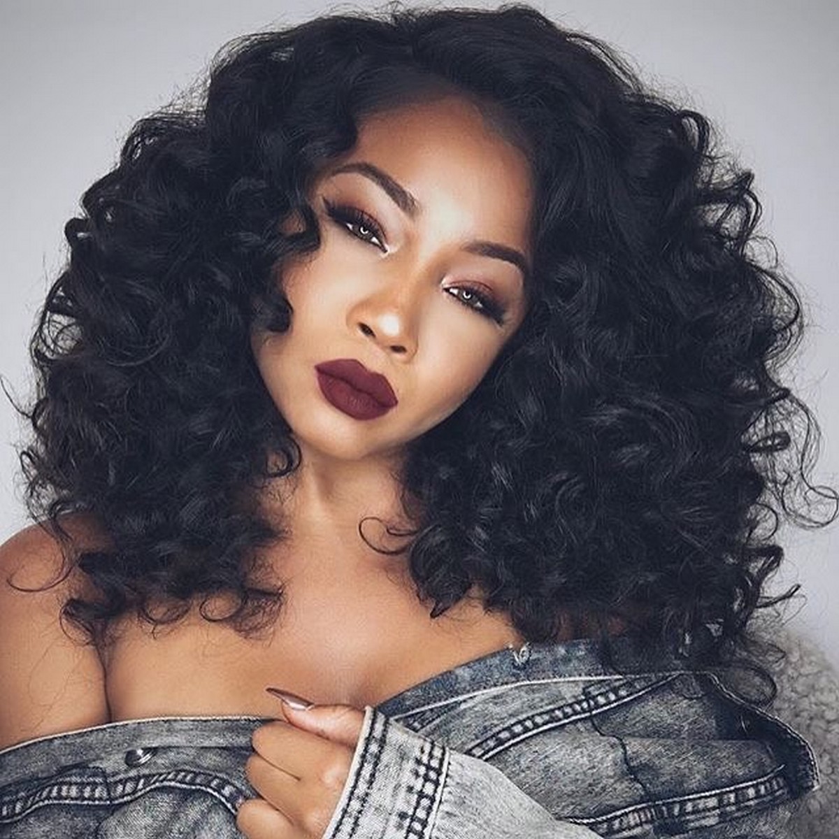 Curly With Deep Side Parted