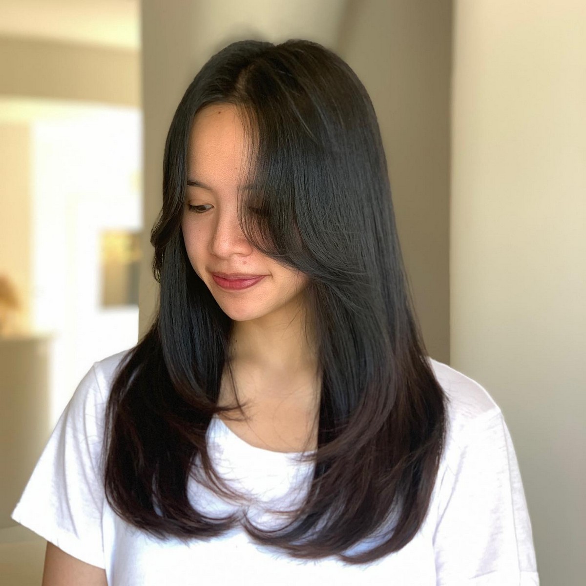 Layered Medium-Length Hair