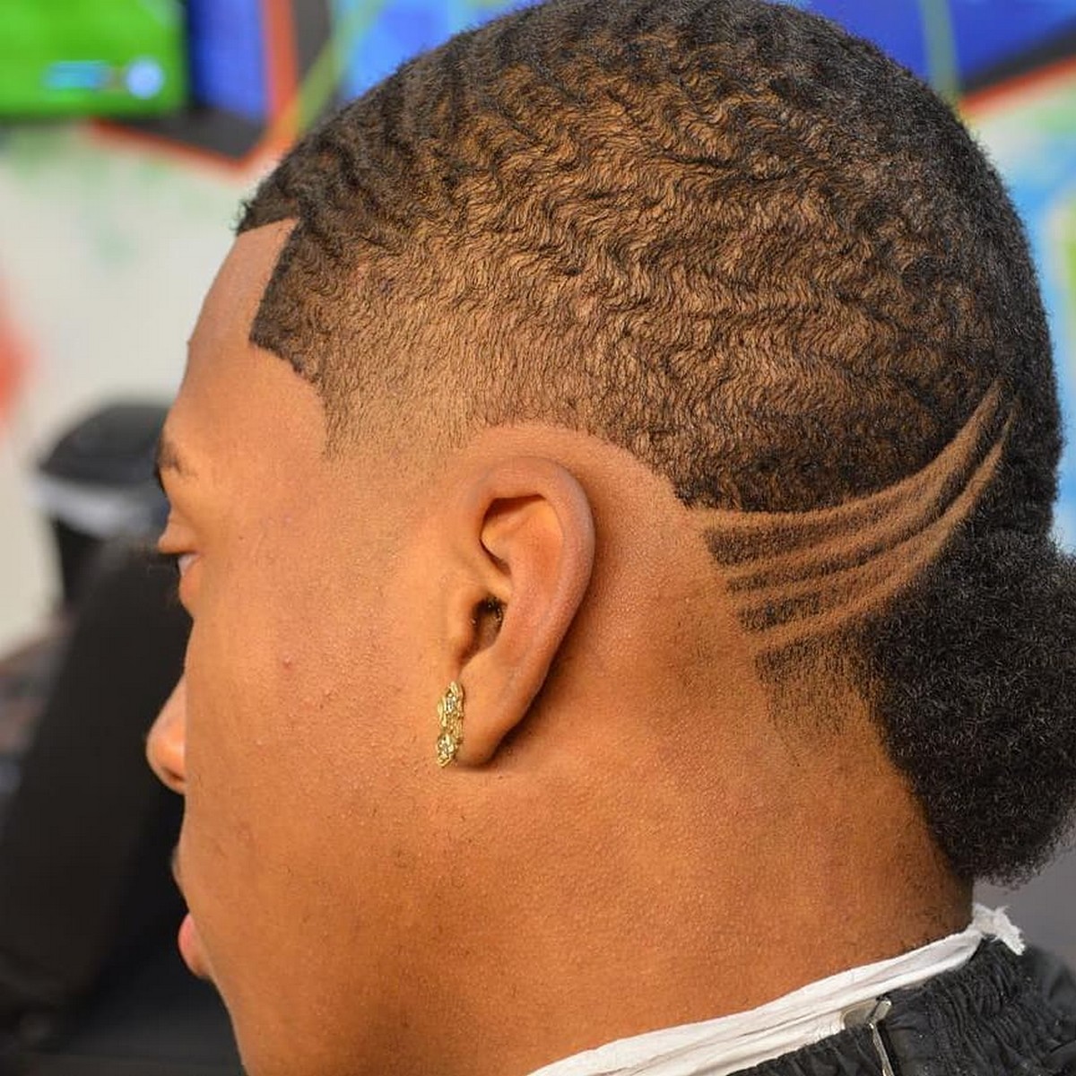 Afro Textured Side Ducktail Hair