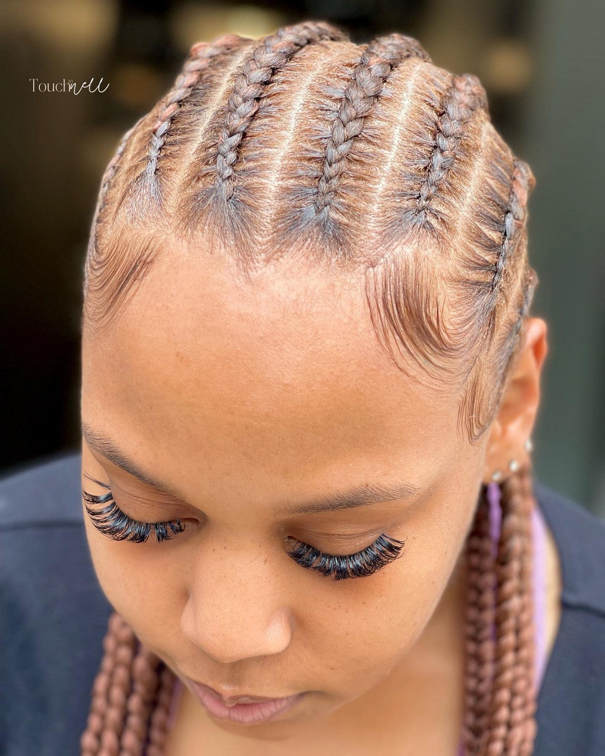 Brown Stitch Braids Sew In
