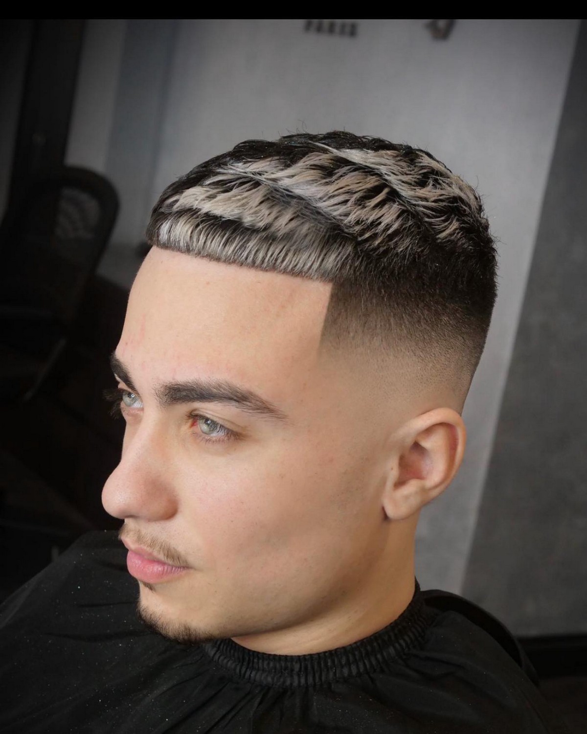 French Crop With Blonde Highlights