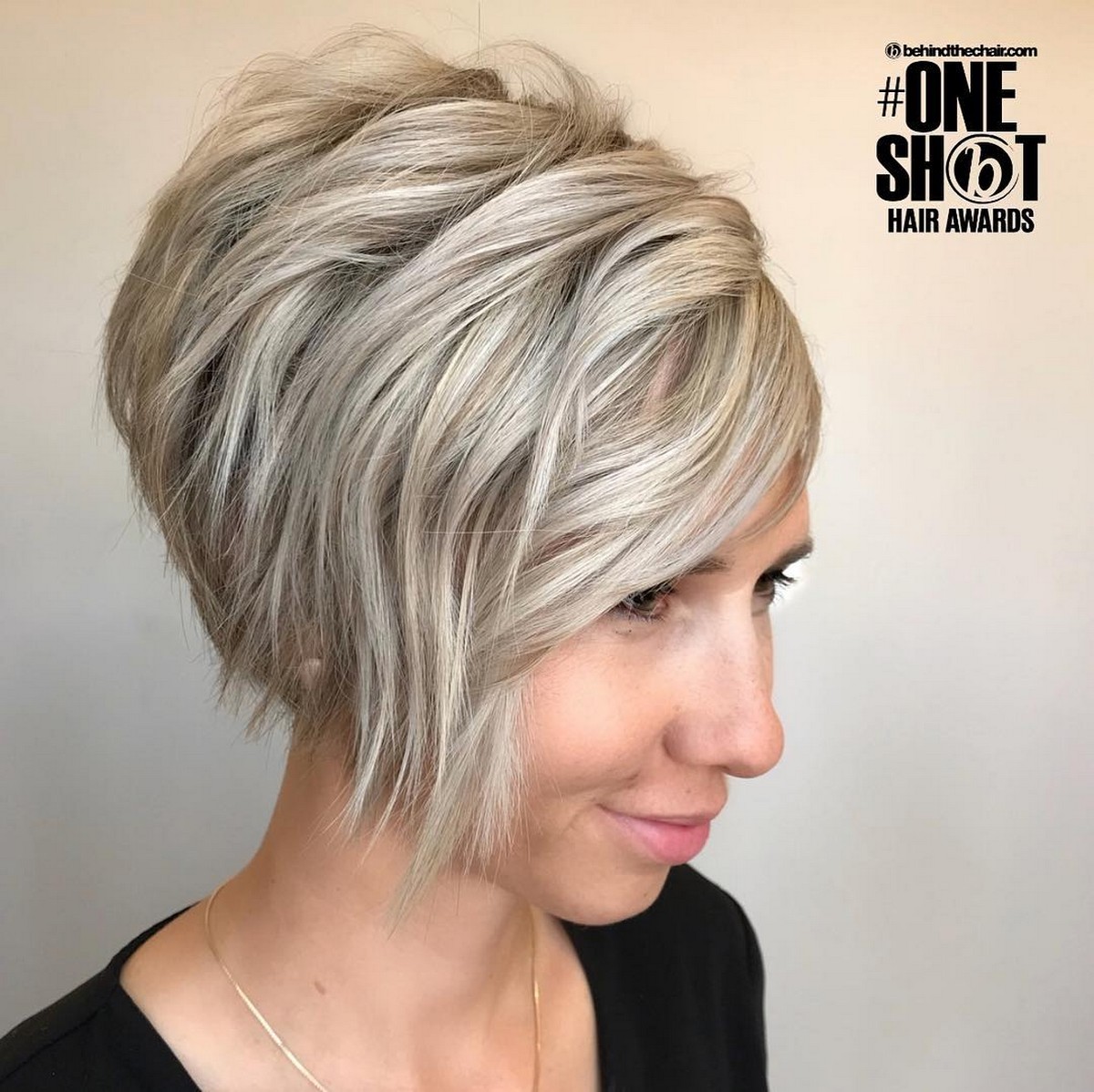 Stacked Bob With Razored Cut 