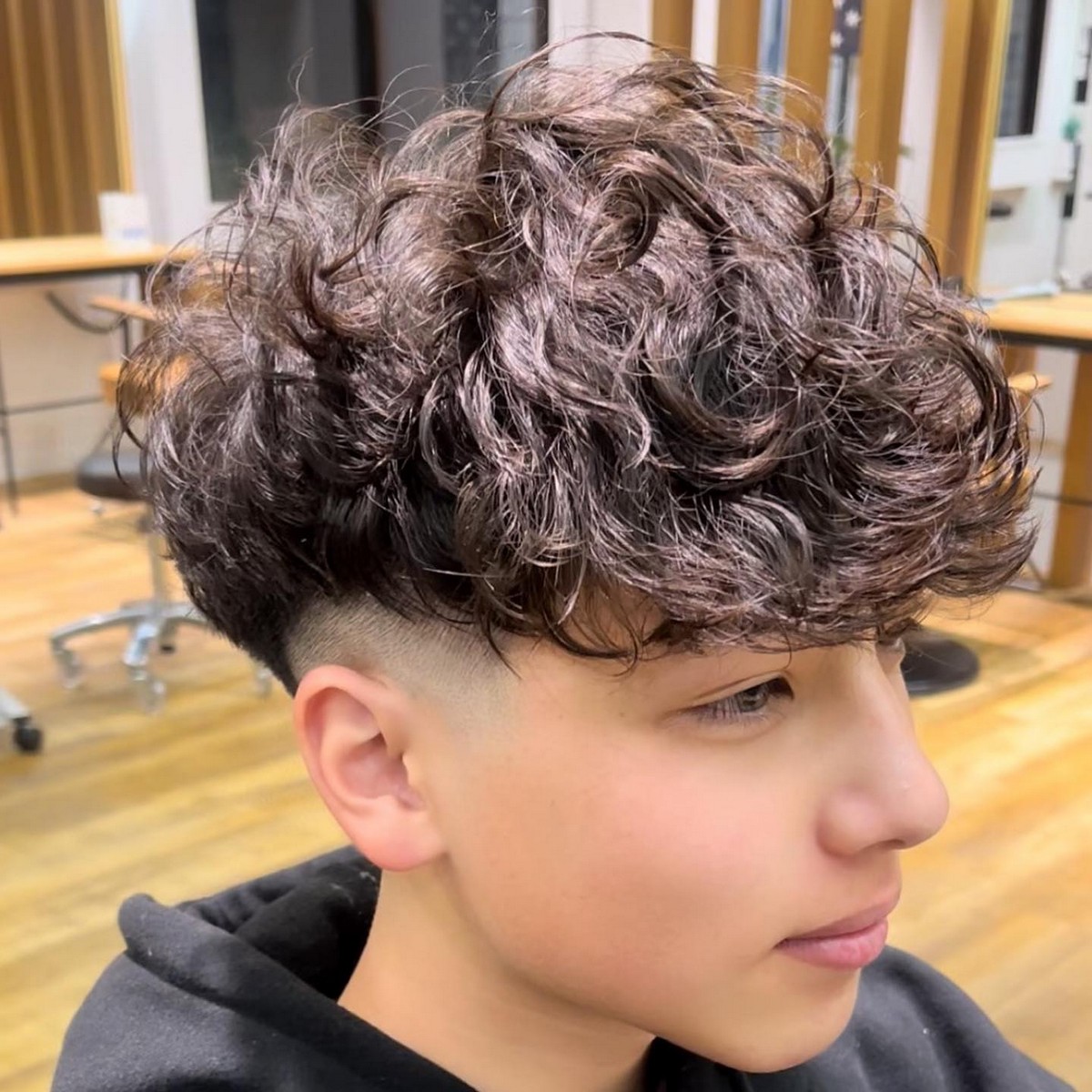 Voluminous Curly Tousled Fade