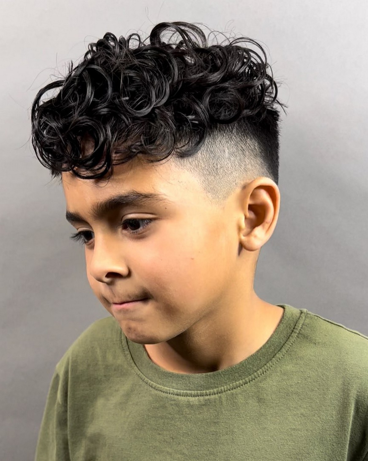 Curly Ringlets And High Top Fade