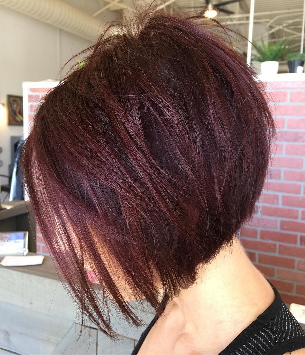 Shattered Plum Red Bob
