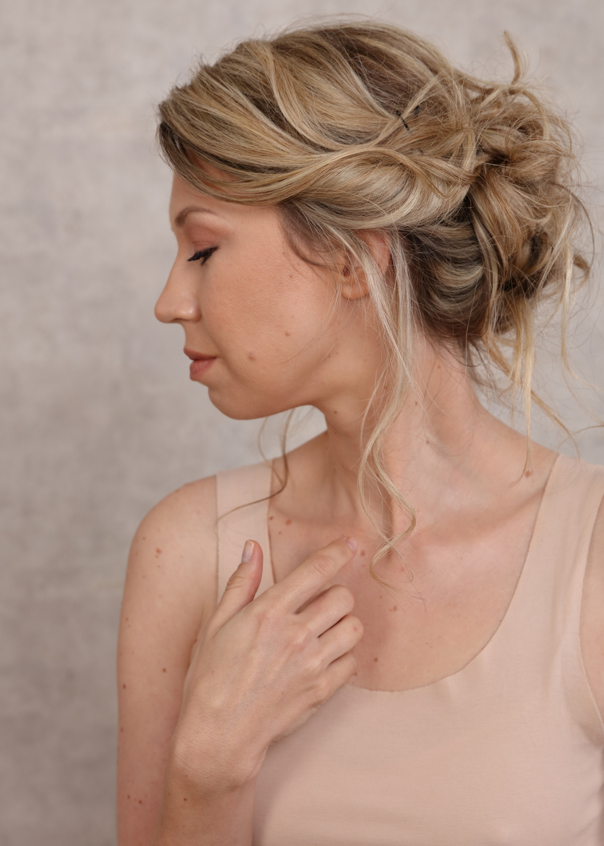 Boho Updo, Curly Wavy Hair