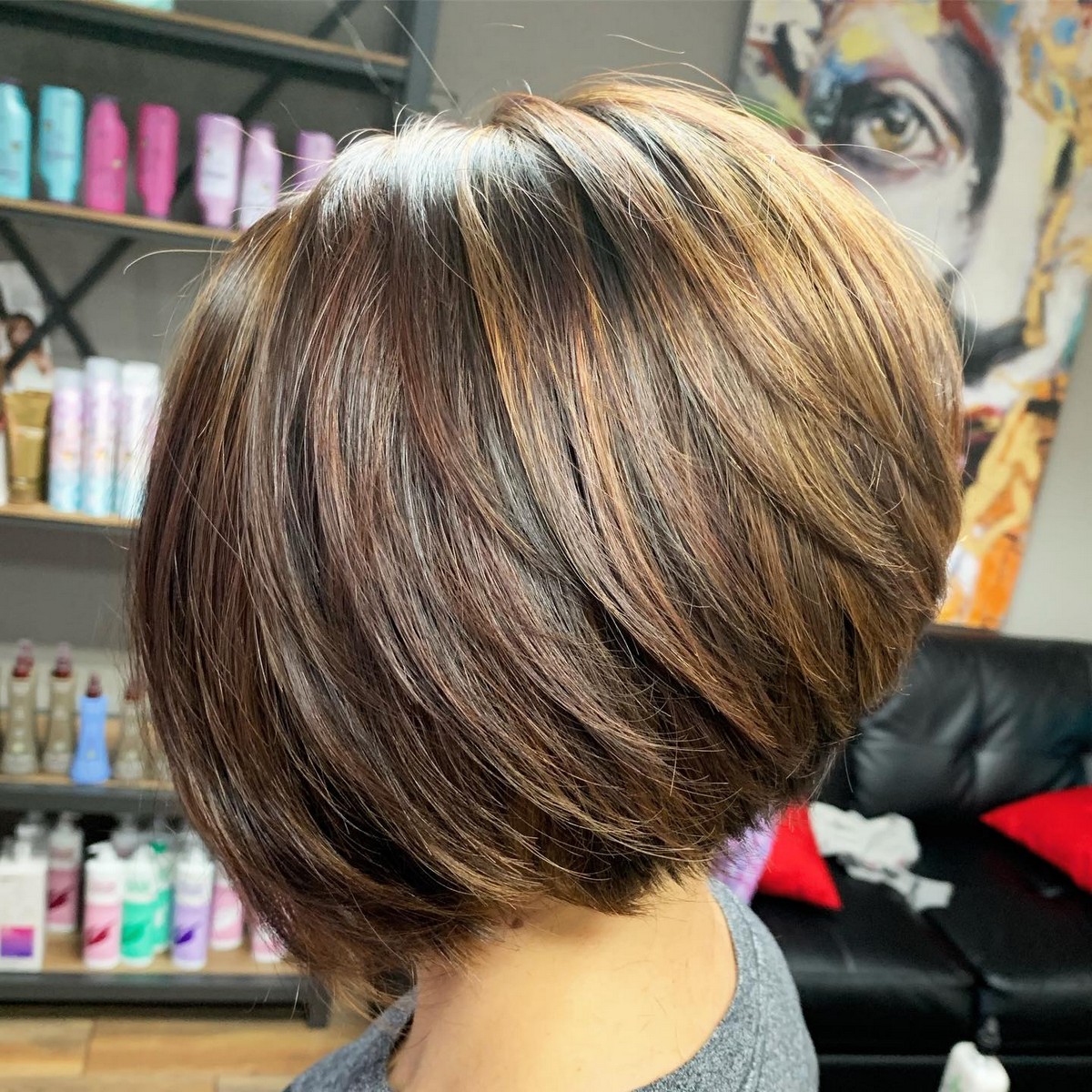 Chic Bob with Swoopy Layers 
