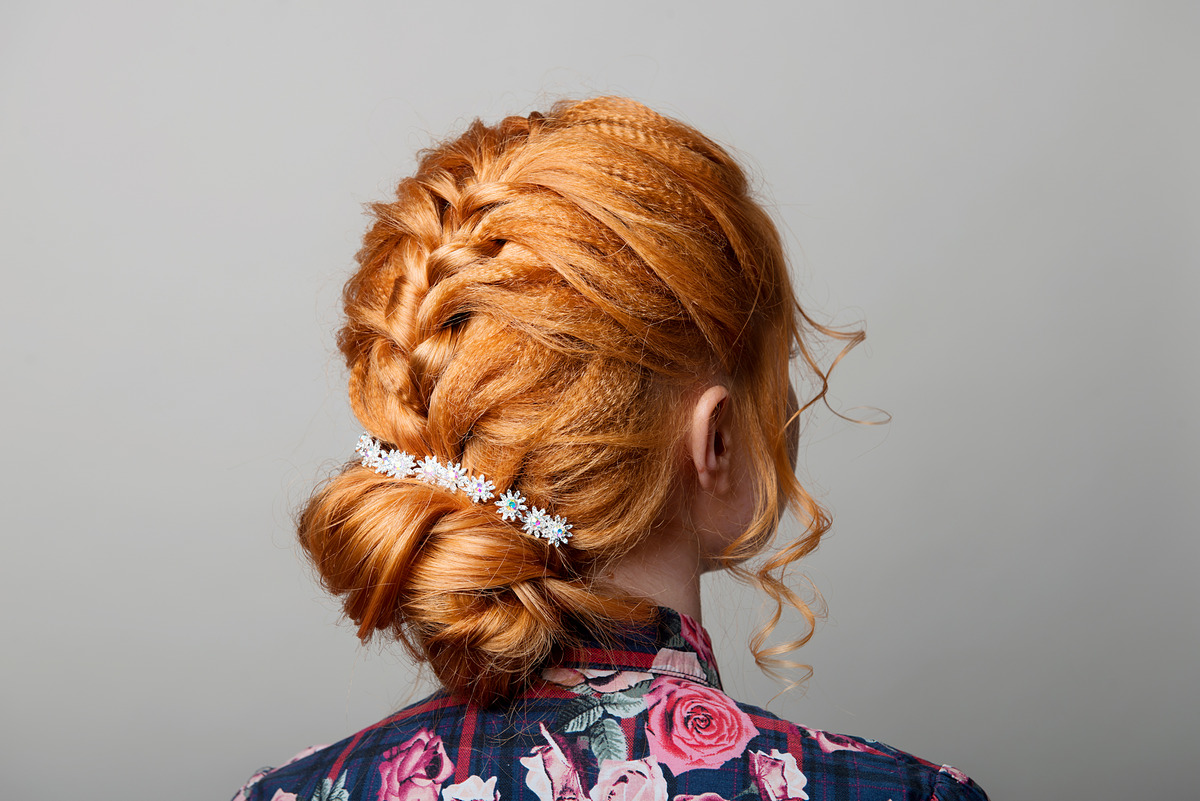 Low Bun With Braids