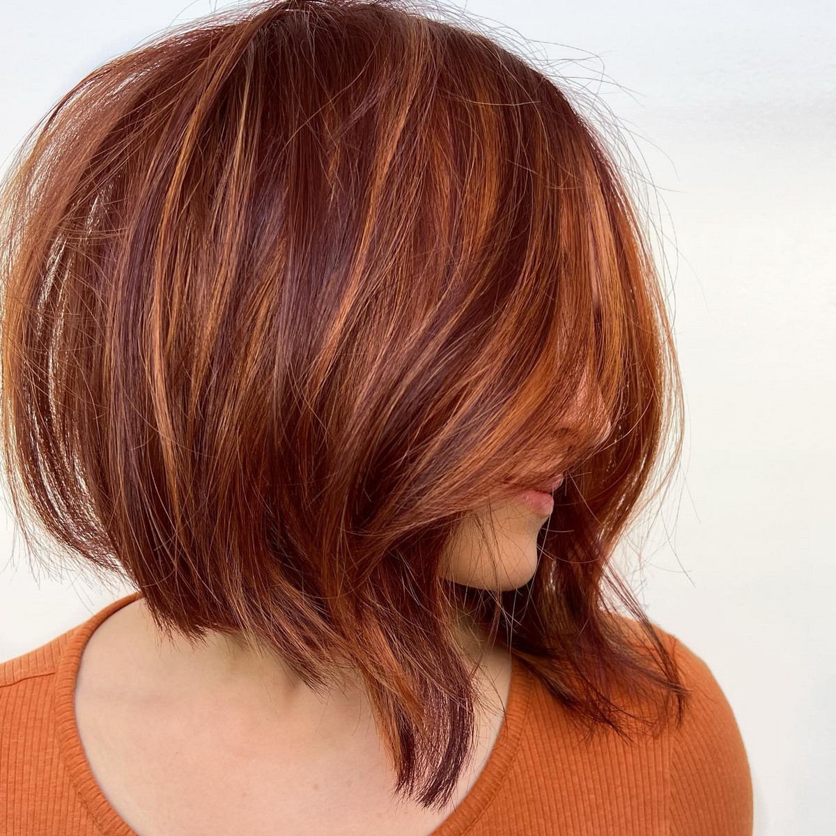 Copper Red Stacked Bob