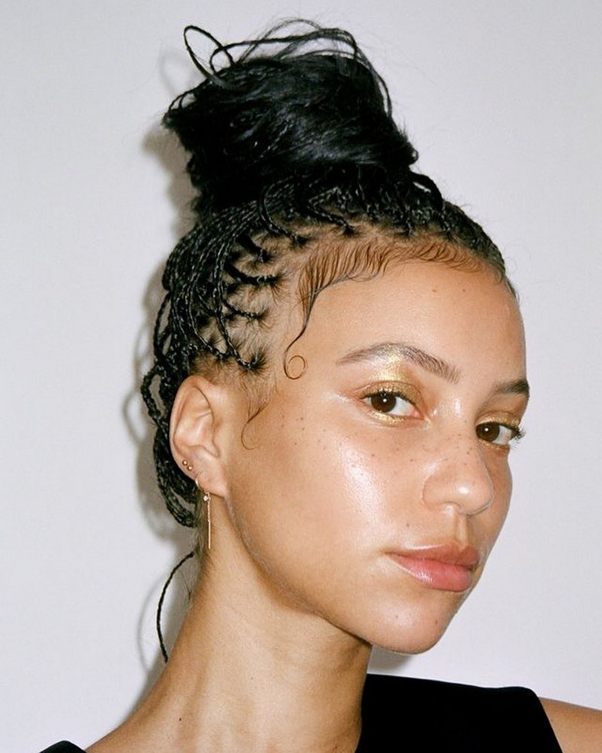 Bun Micro Mini Bohemian Braids