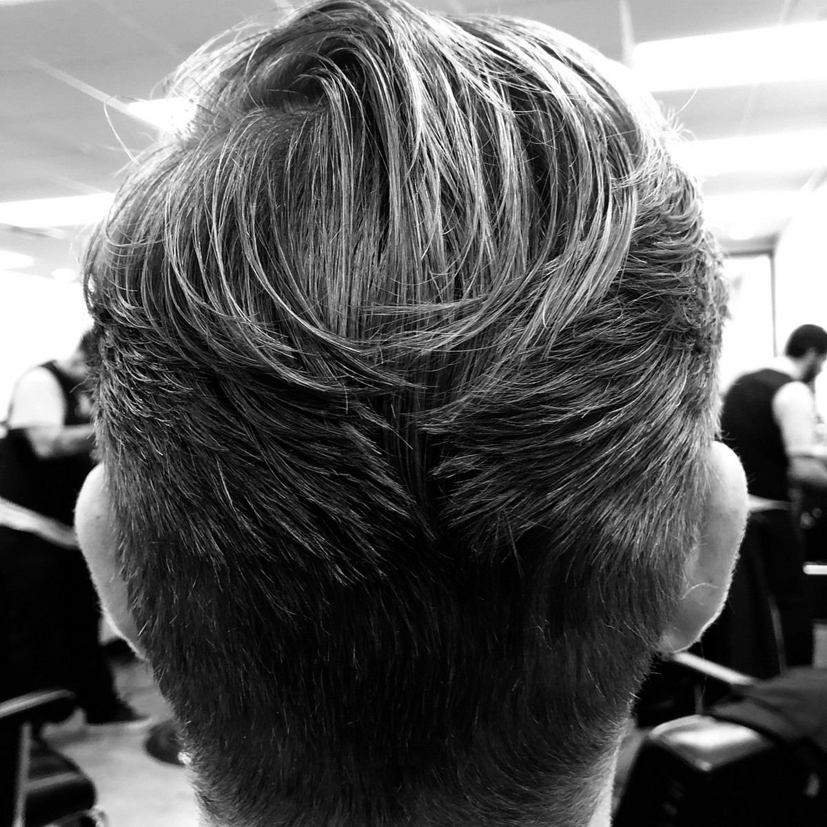 Swept Back Ducktail Hair