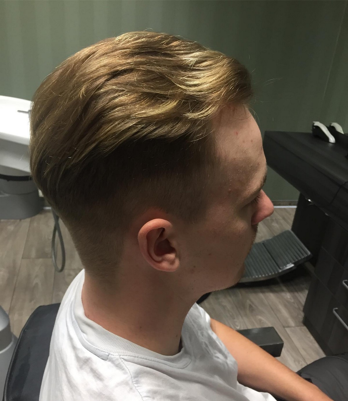 Taper Fade With Blonde Highlights