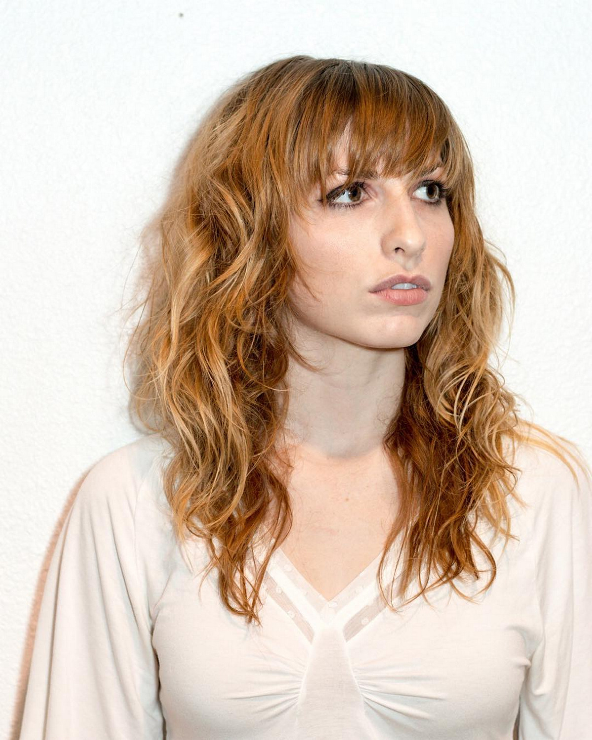 Curly Frizzy Shag With Bangs