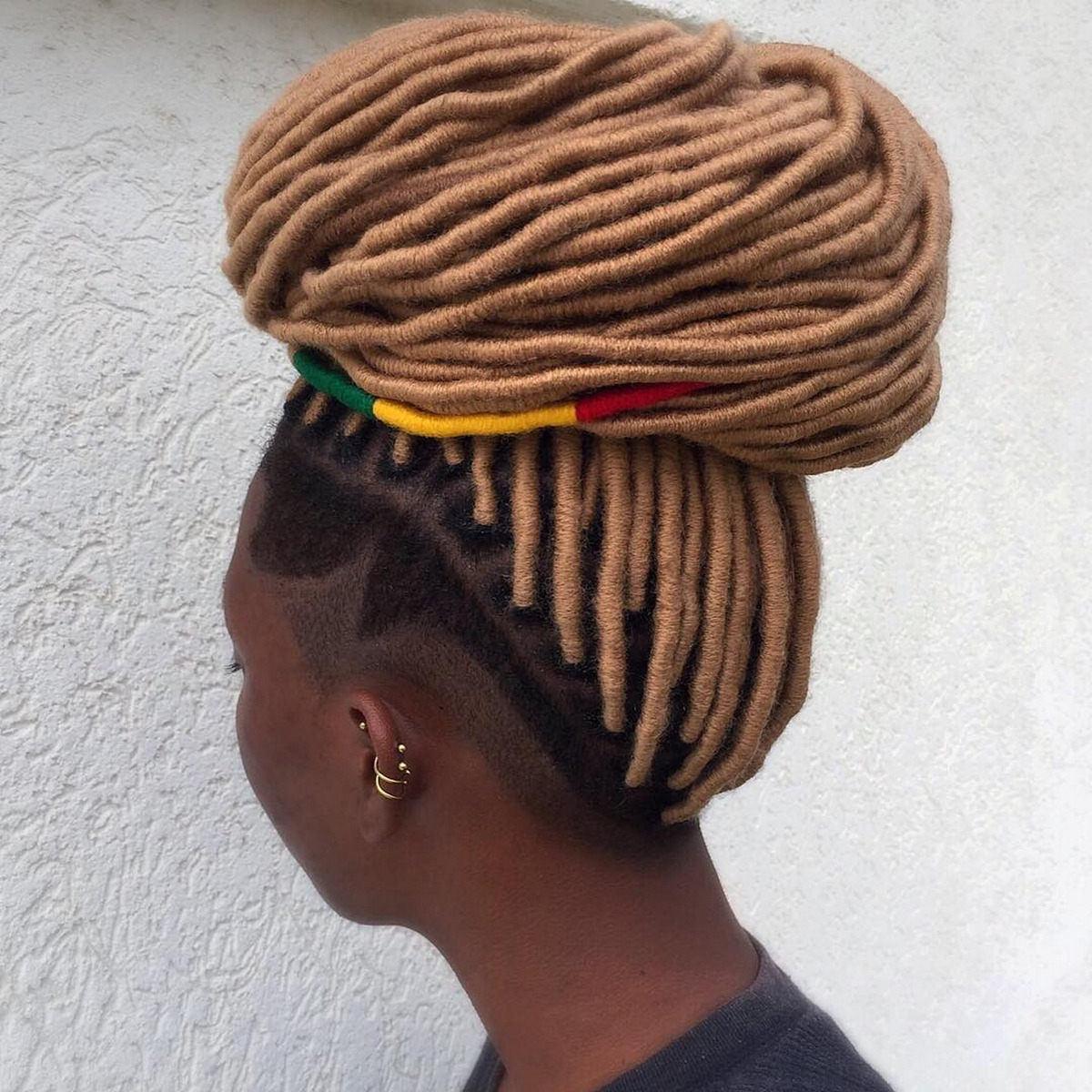 Big Bun With Dreadlocks Shaved