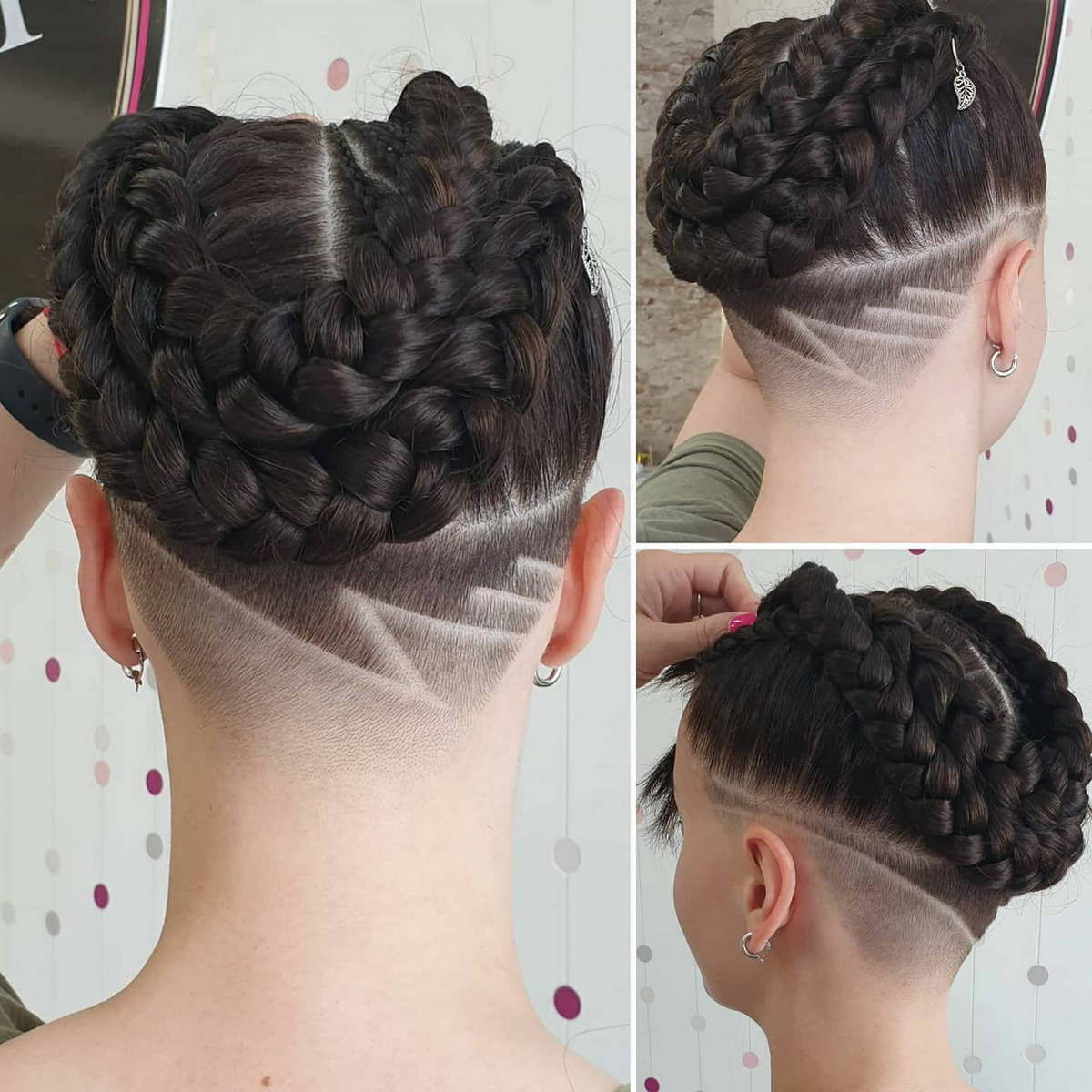 Braided Updo With Skin Fade 