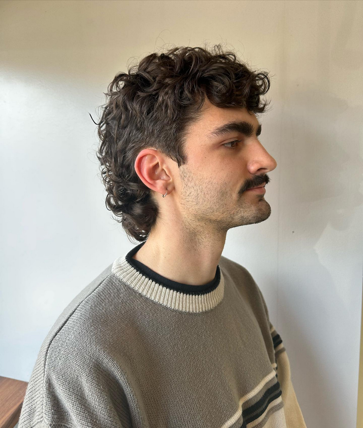 Curly Mullet hairstyle 