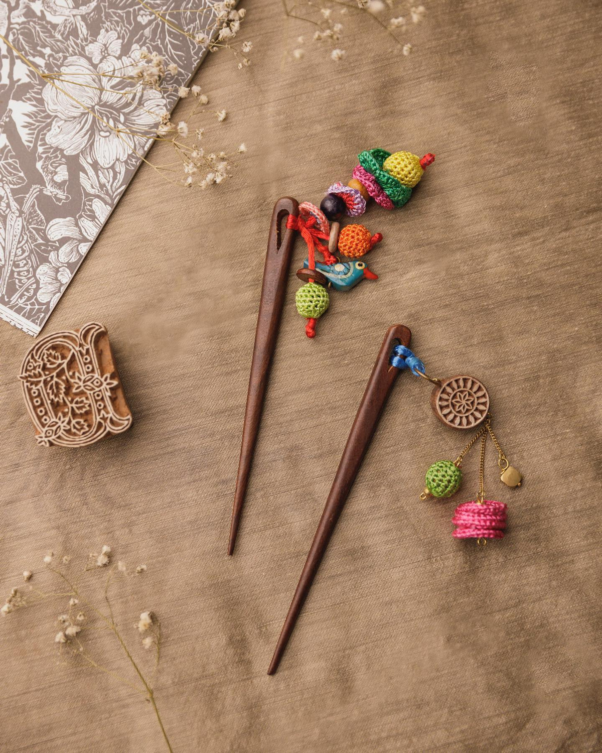 Decorative hair sticks
