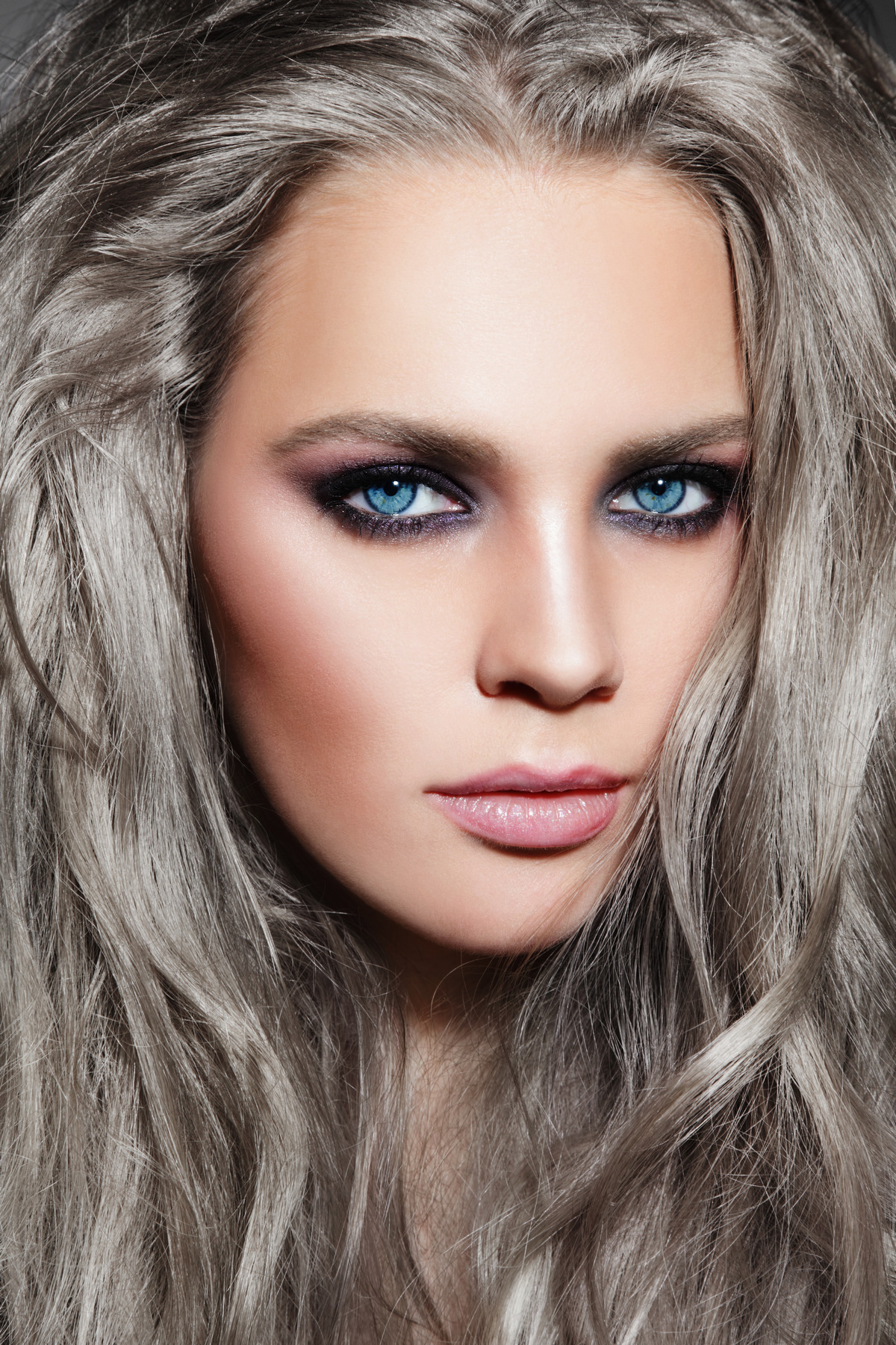 Gray hair with highlights