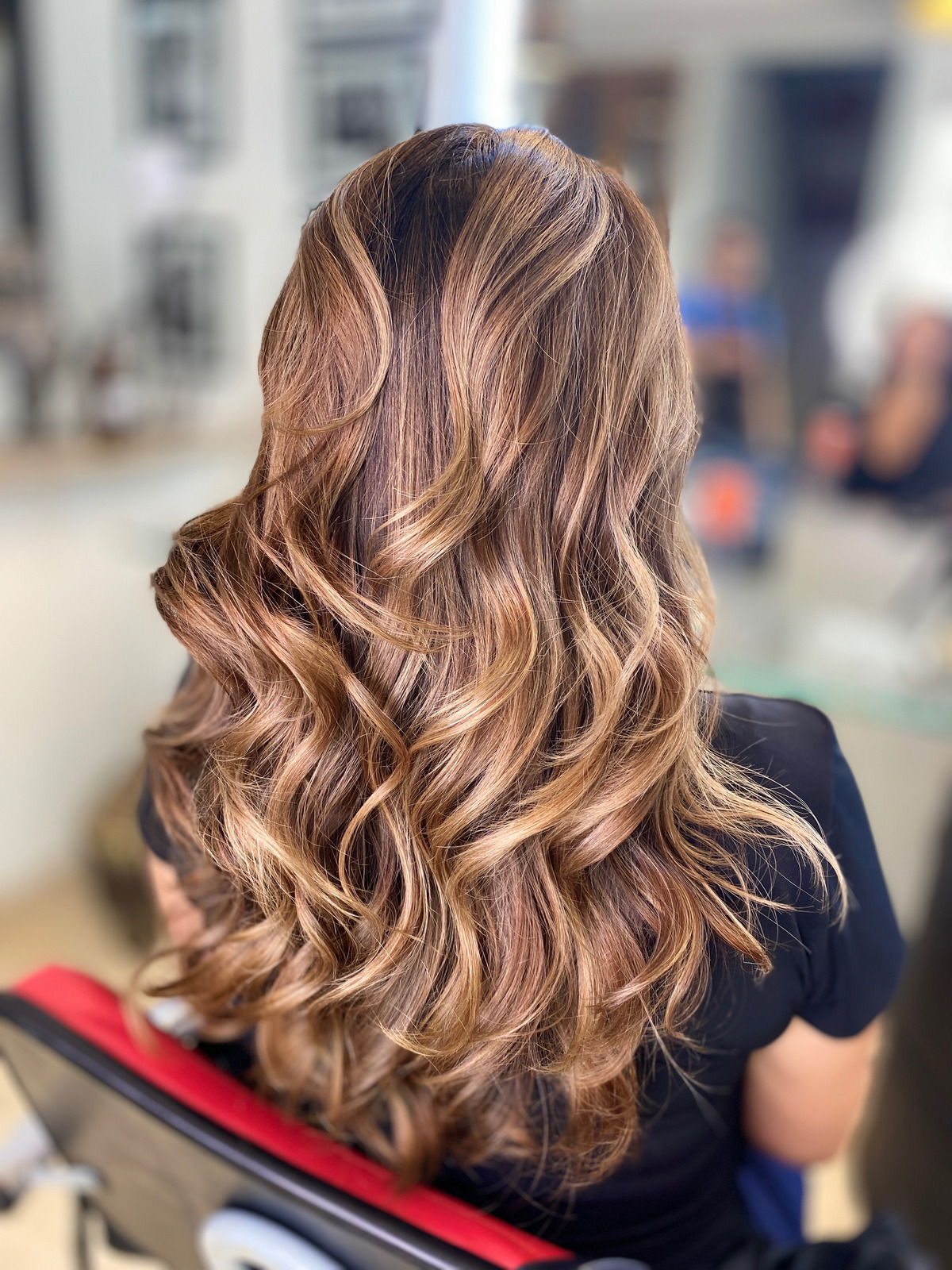 Hair contour highlights color from professional techniques
