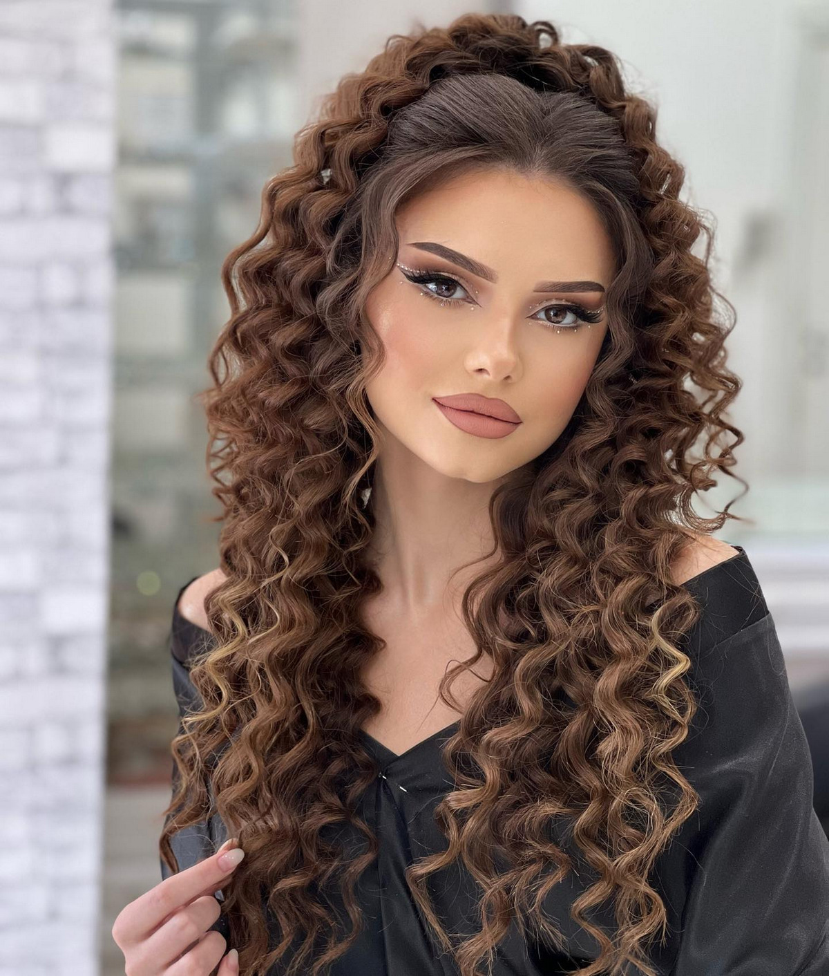 Half-Up Curly Hair