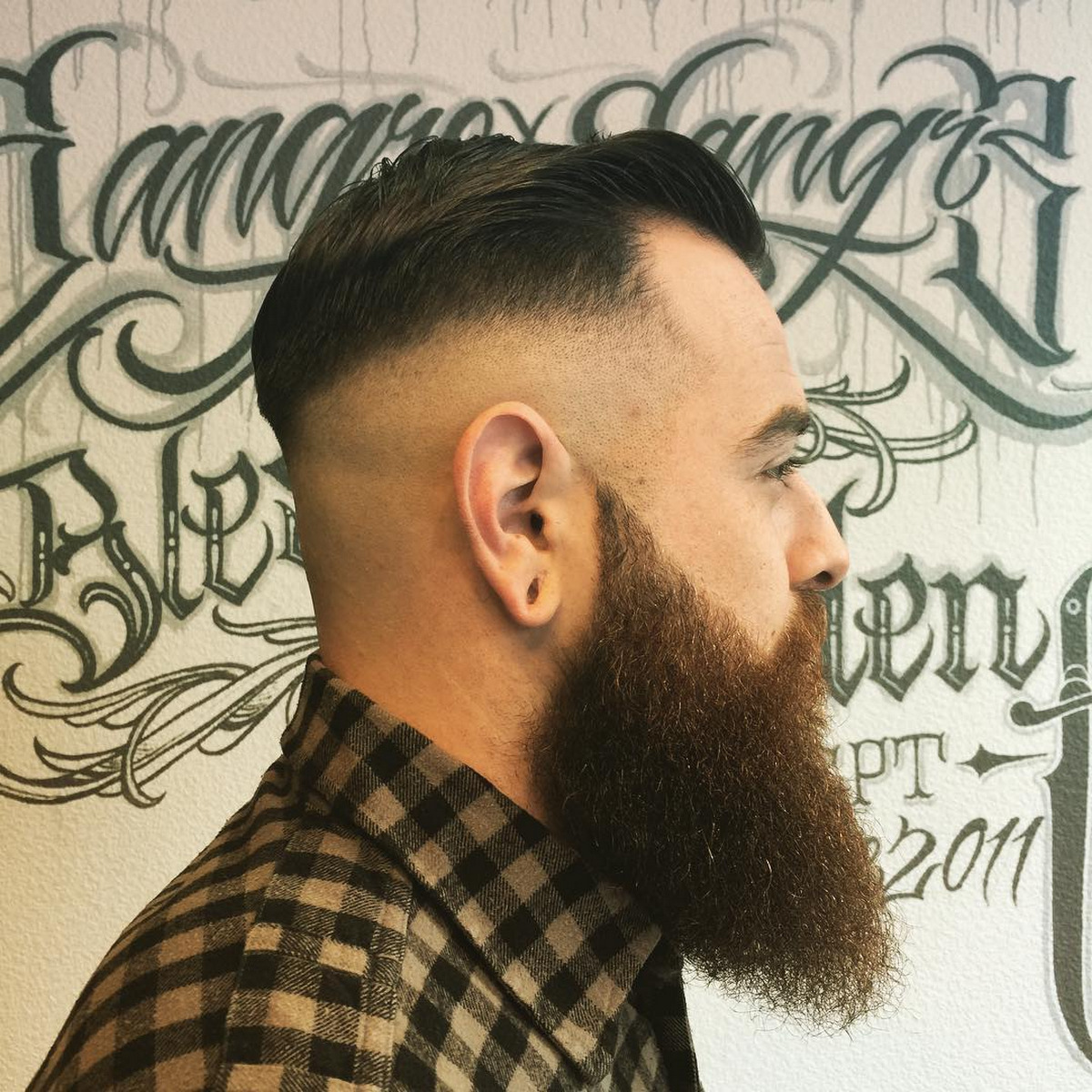 High Skin Fade And Long Beard