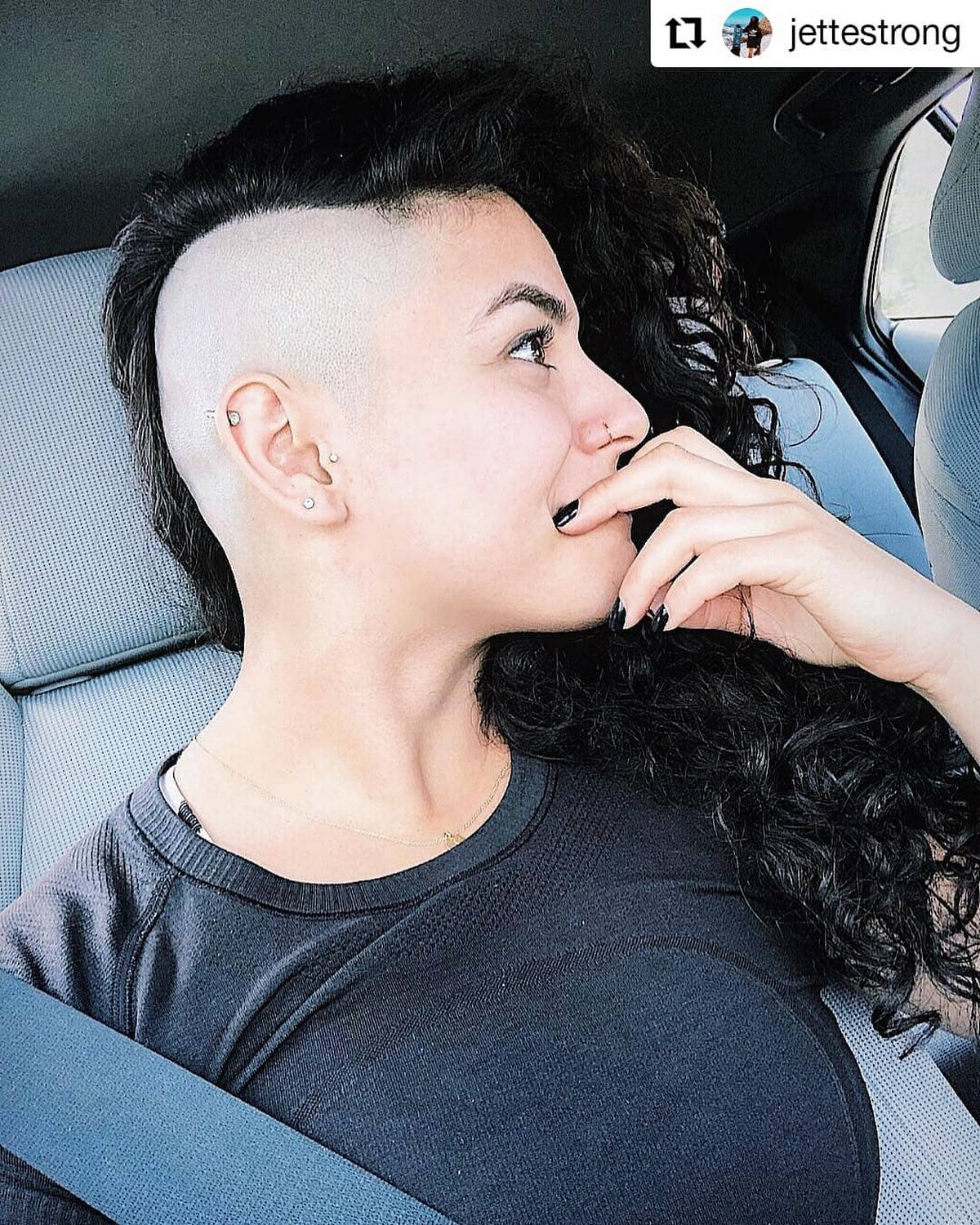Long Curls With Side Shave