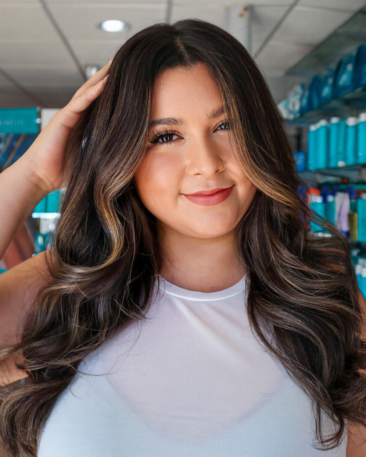 Long Layered With Blonde Highlights