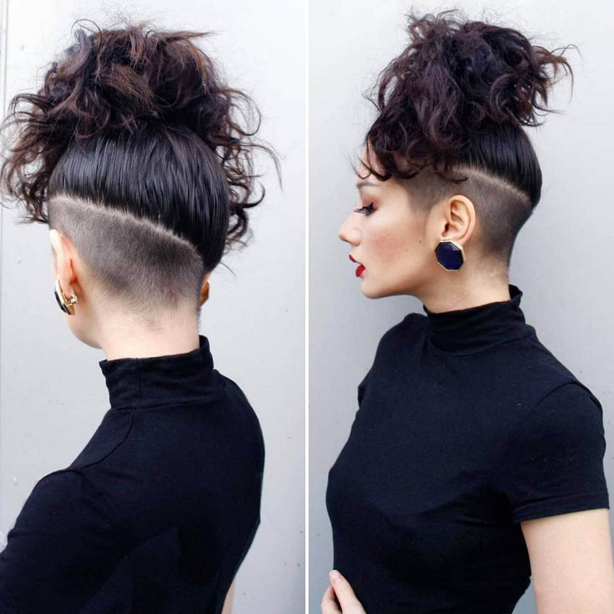 Messy Ponytail With Shaved