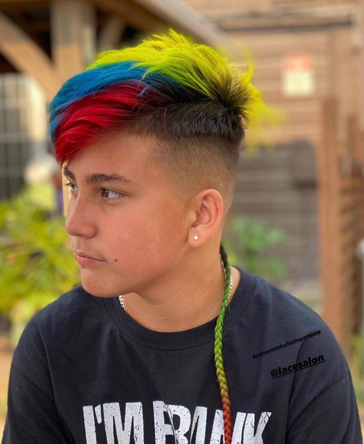Parrot Inspired Front Mohawk With Tail 