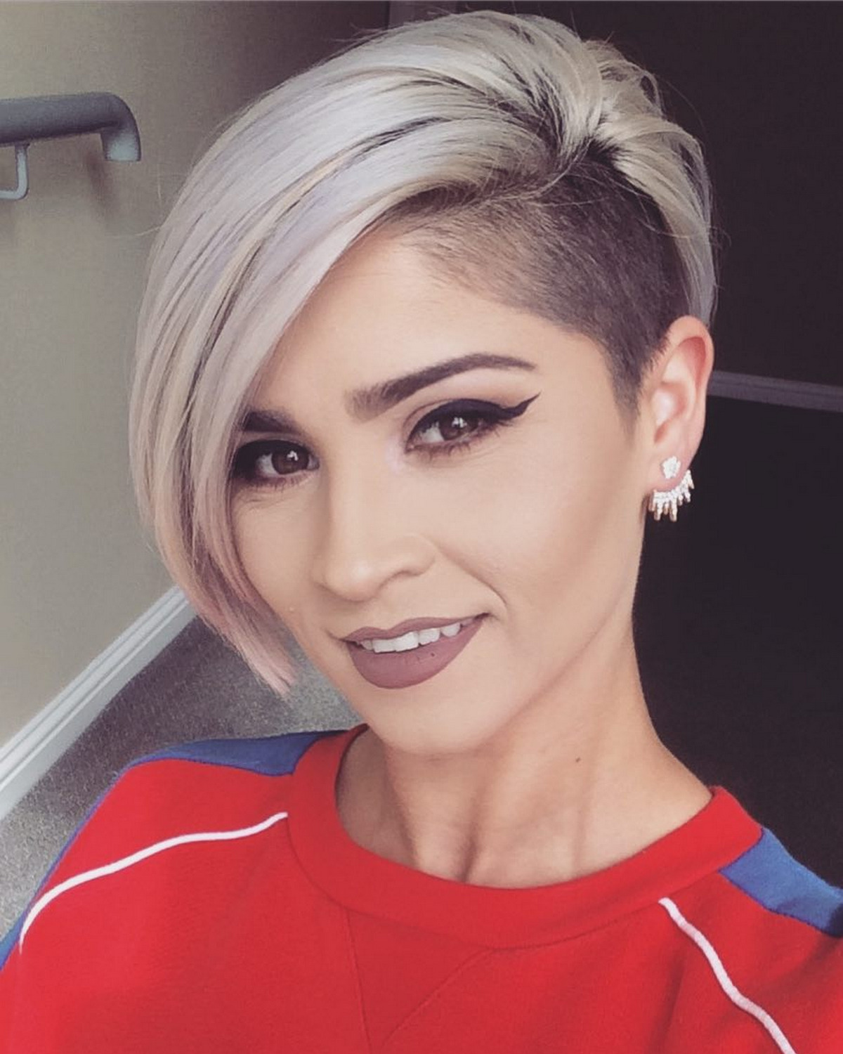 Pixie Cut With Long Bangs