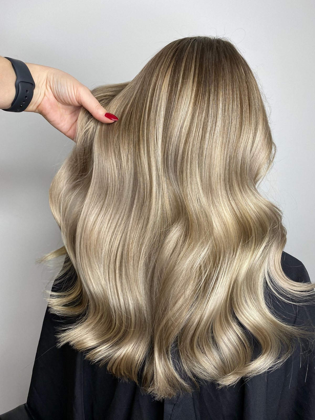 Professionally dyed hair color and starting point