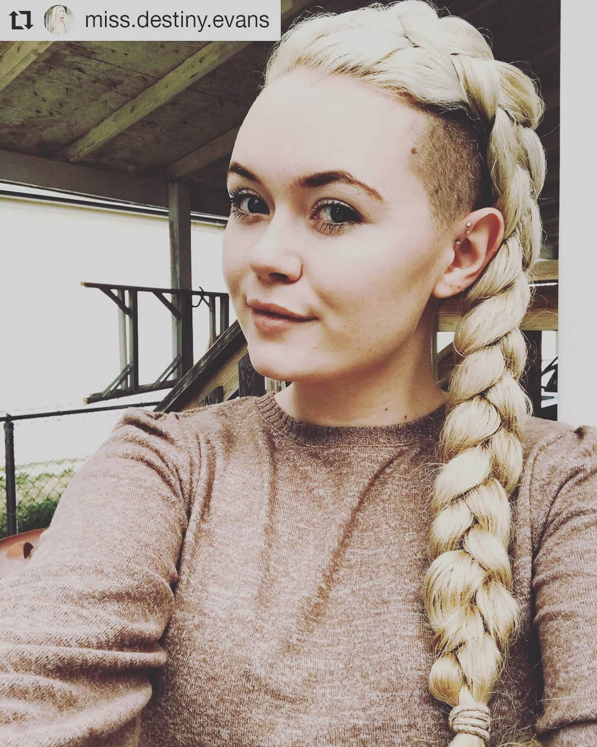 Shaved Undercut With Long Braids