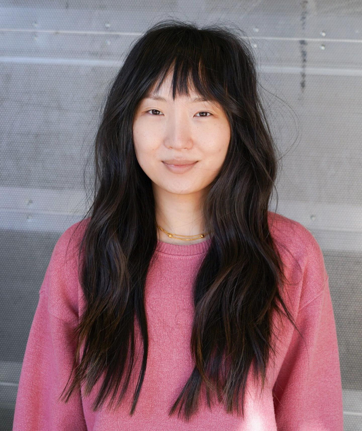 Soft Peek-A-Boo Bangs With Long Seamless Layers