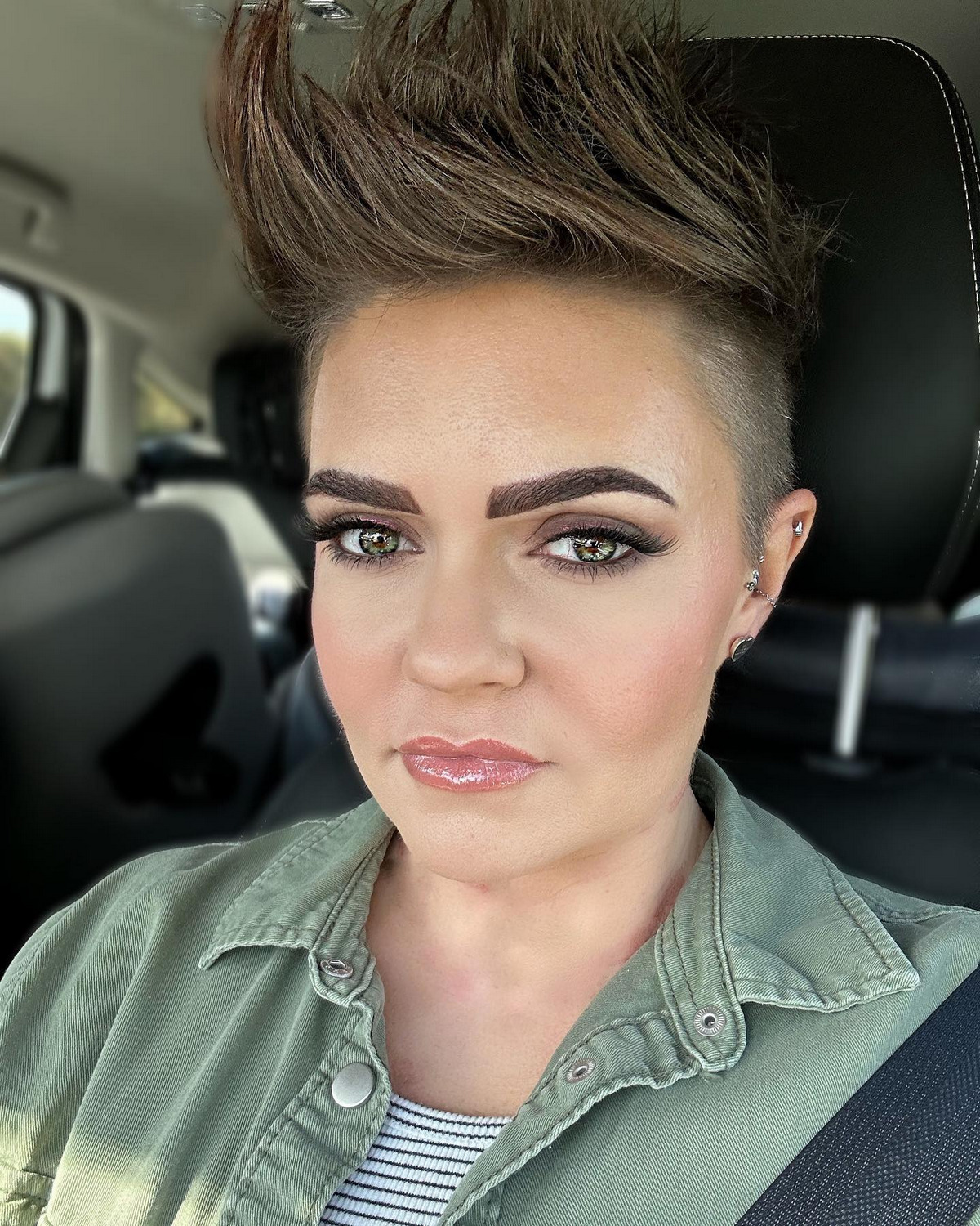 Spike Shaved Natural Hair With An Undercut