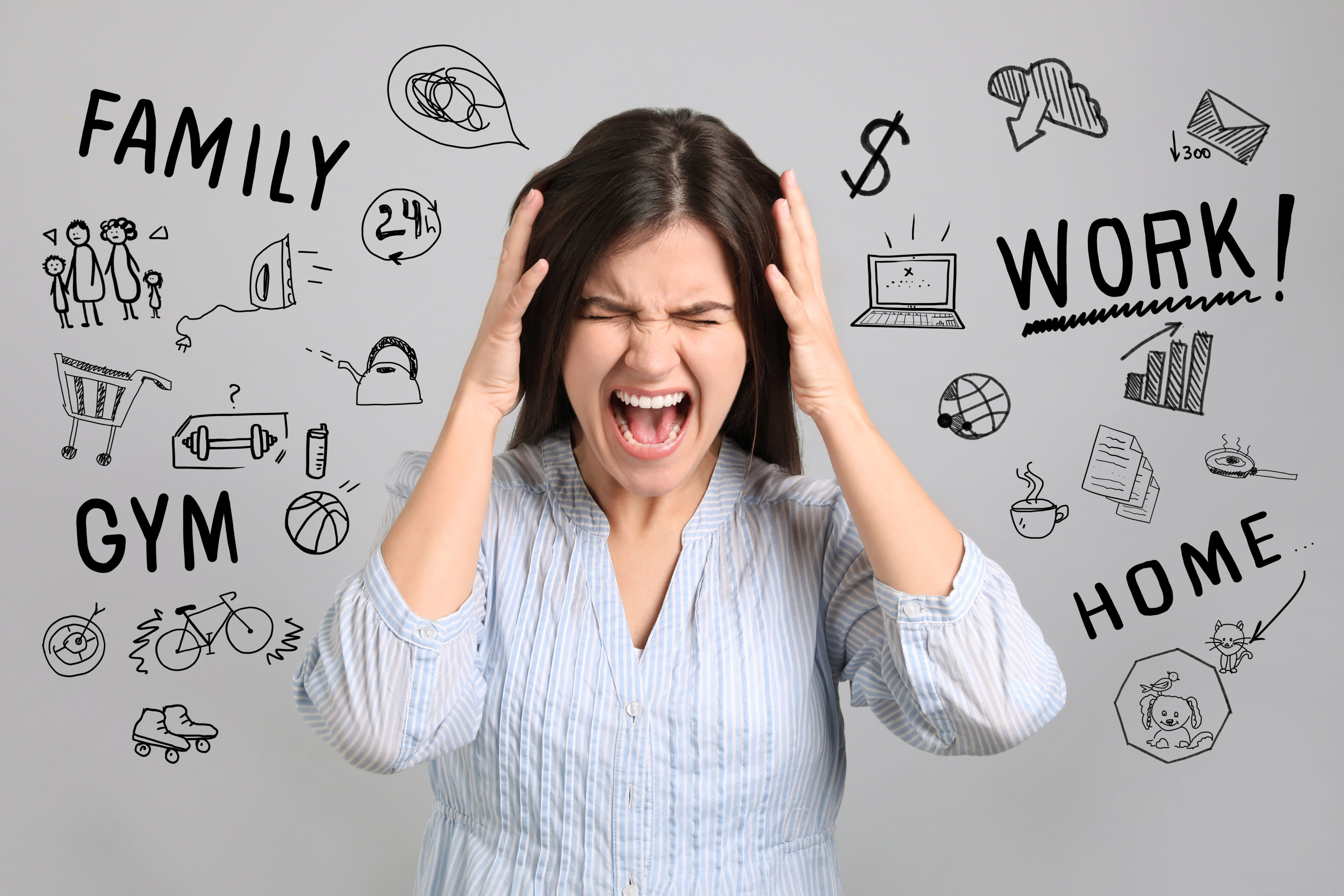 Stressed woman
