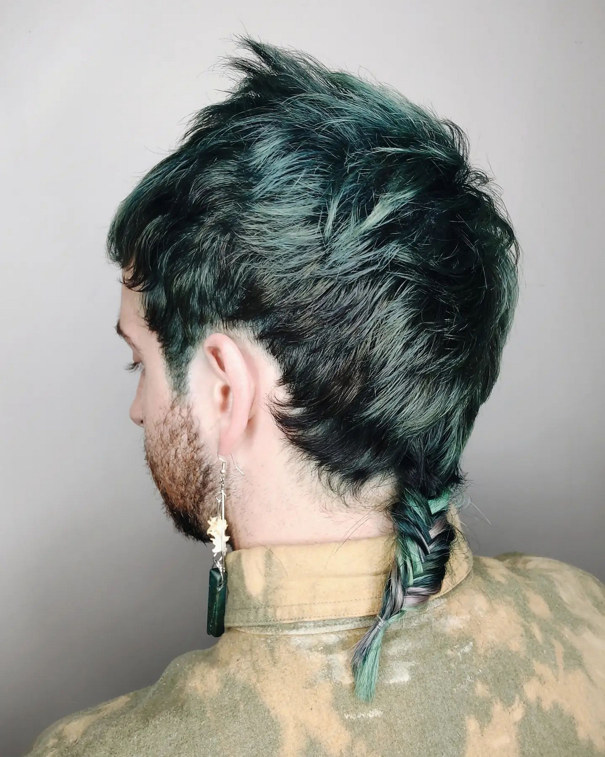 Thick Braided Tail In Sage Green