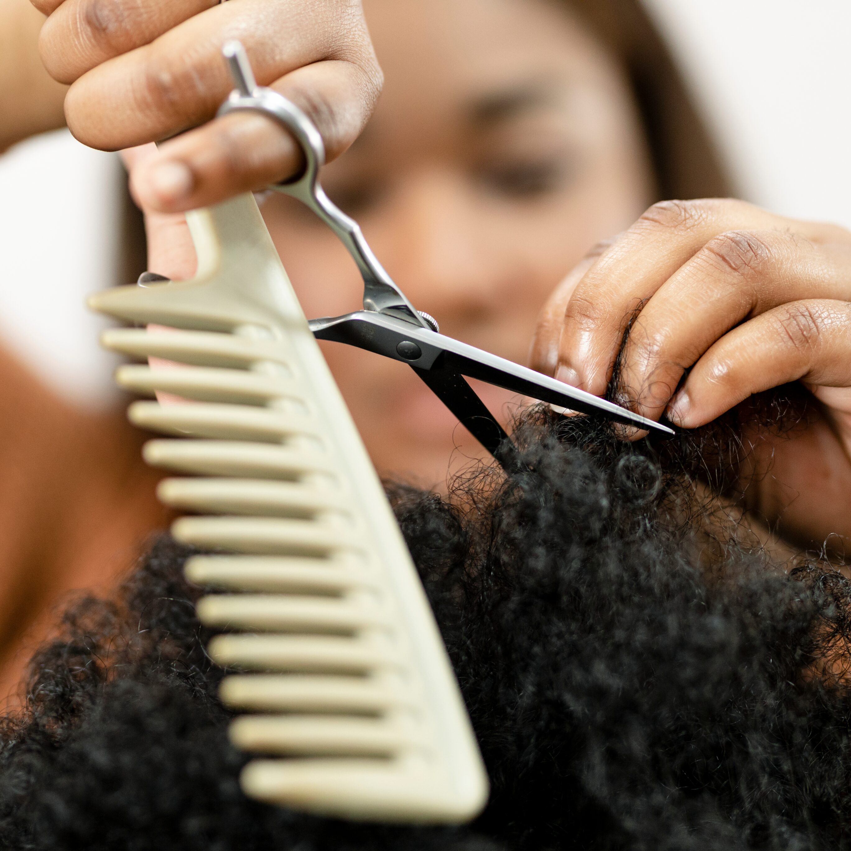 Trim hair