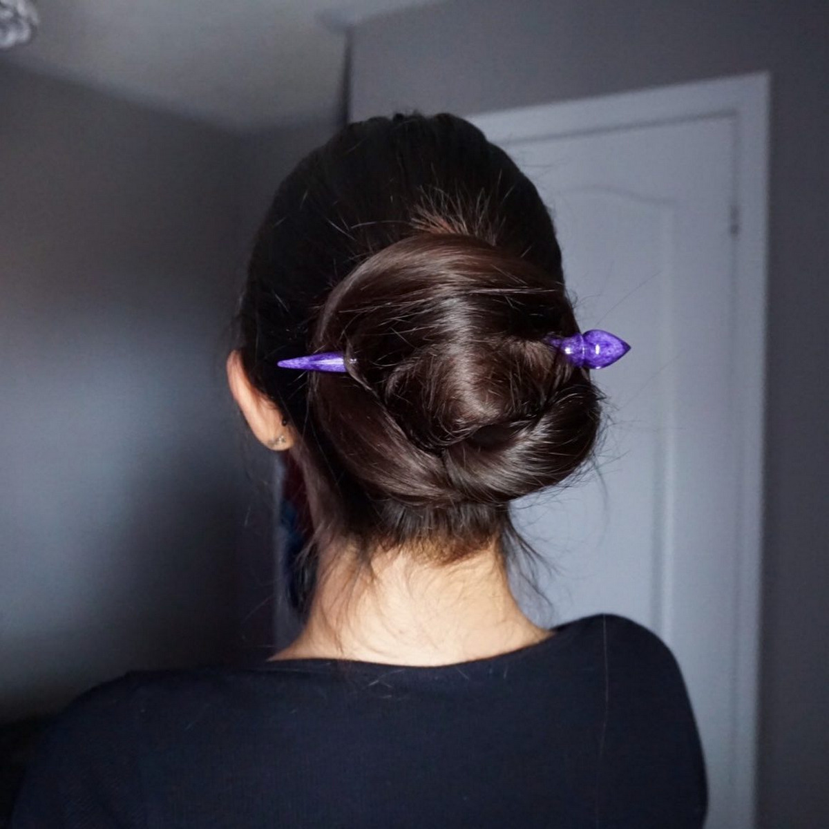 Use hair sticks with a pointed end