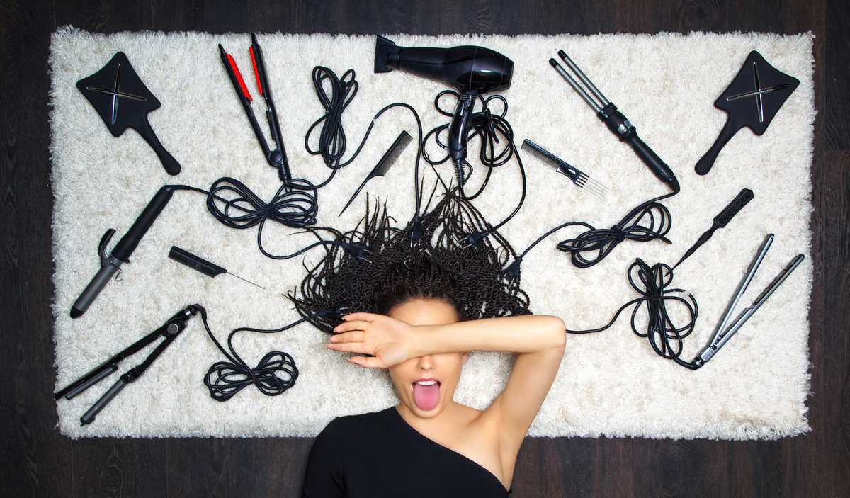 Using a hairdryer