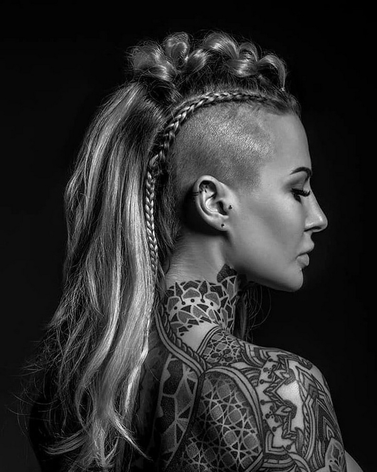 Viking Braids With Shaved