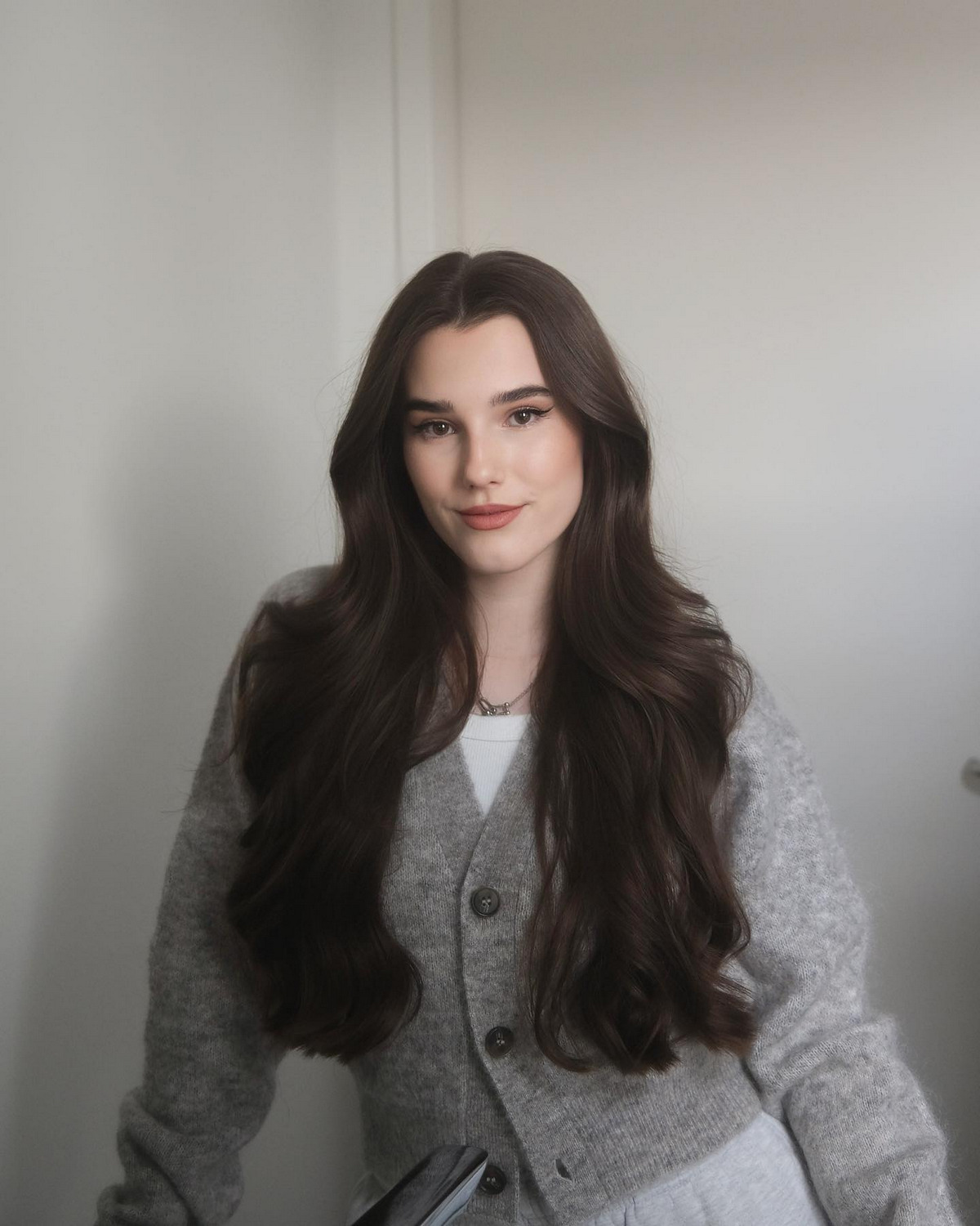 Wavy Brunette Hair Girl