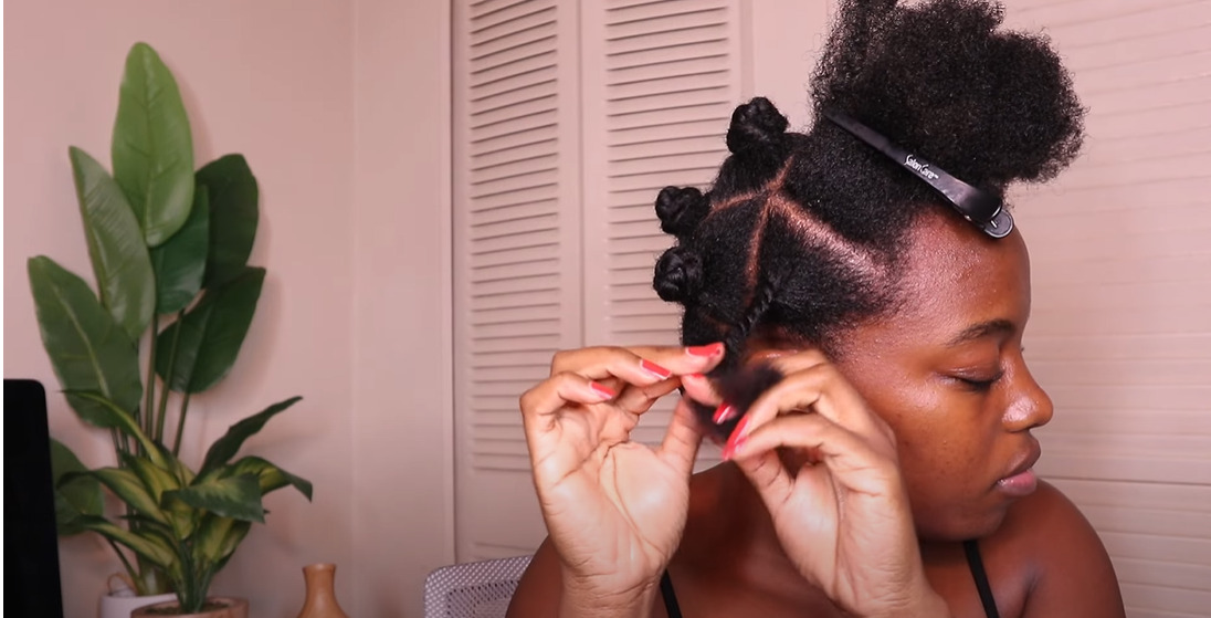 Twist the section of hair