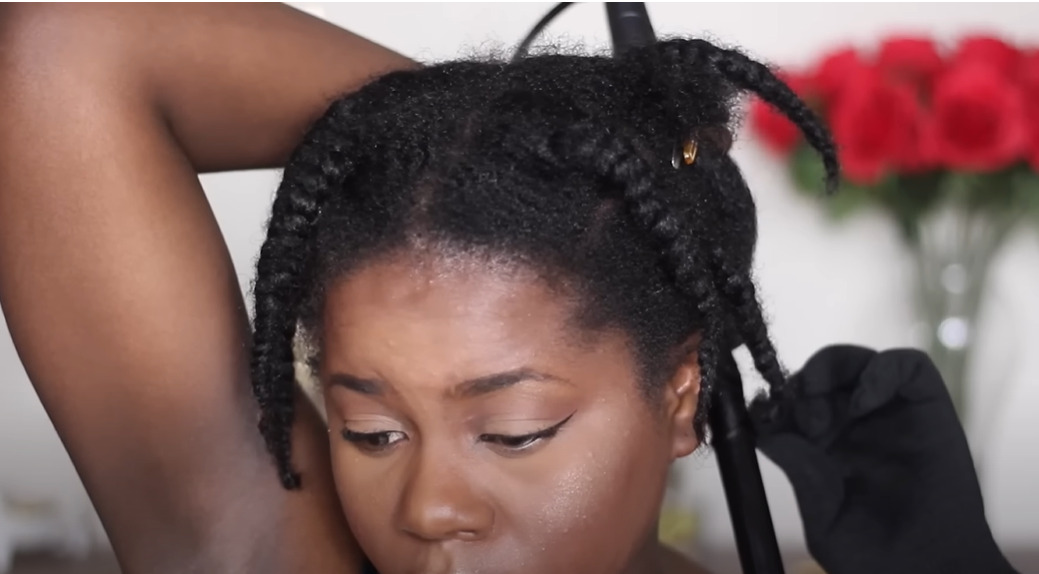 Wrap hair around the curling wand