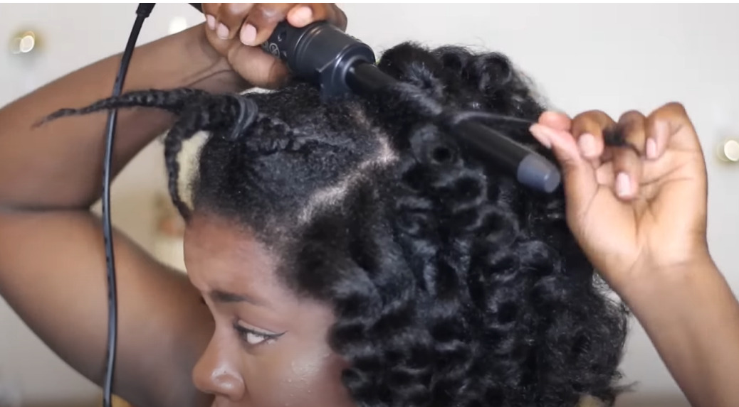 Continue curling all sections hair