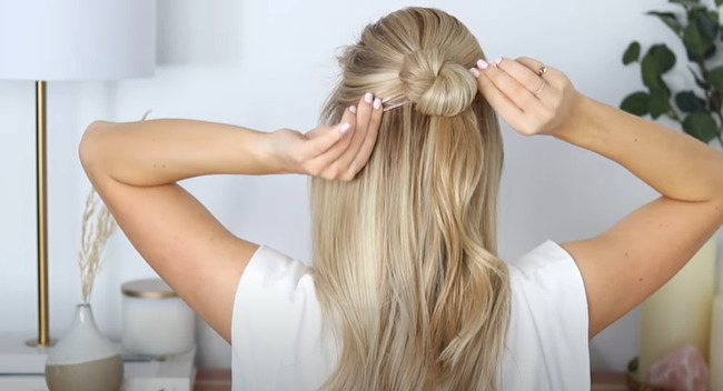 Insert the hair stick