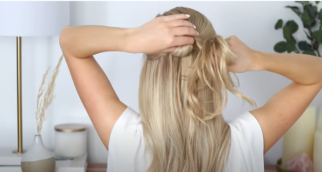 Insert the hair stick